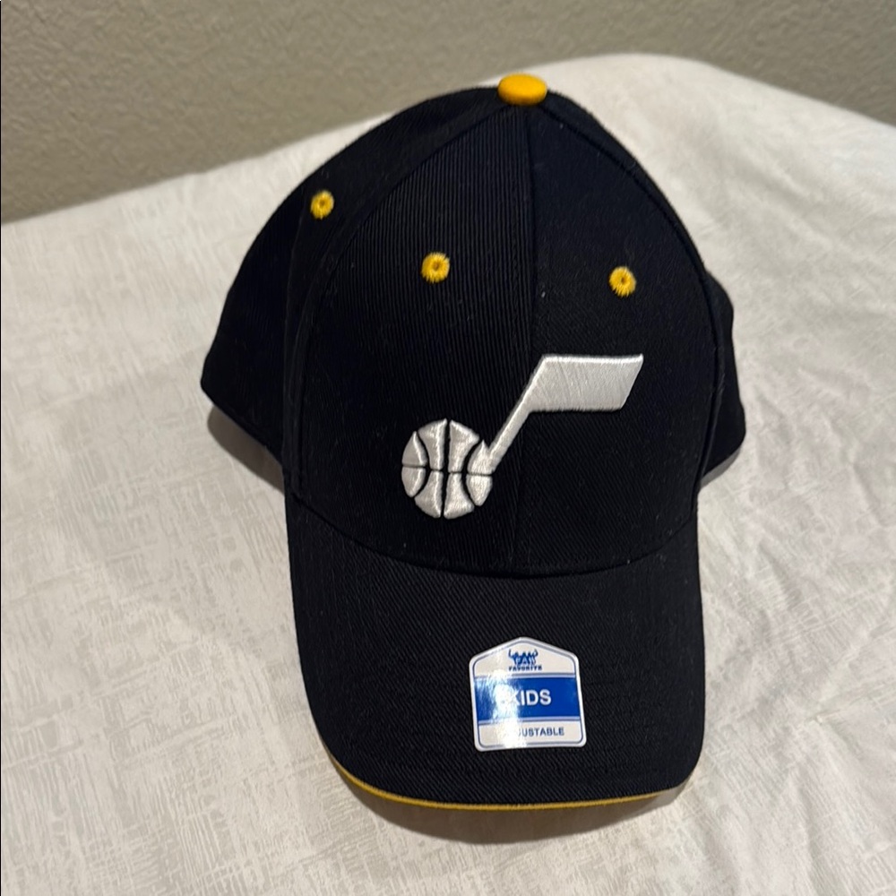 NBA Black and Yellow Cap with Logo adjustable back